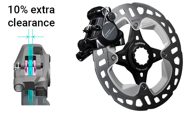 12-speed disc brake clearance
