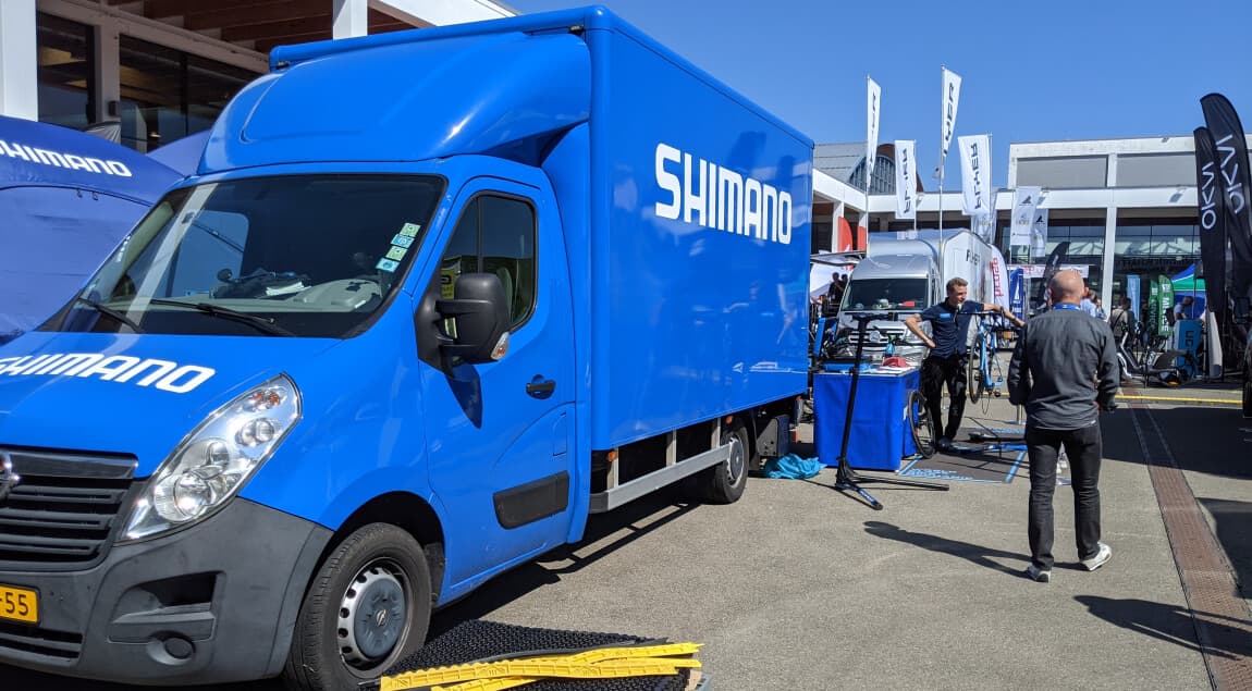Shimano truck at Eurobike 2021