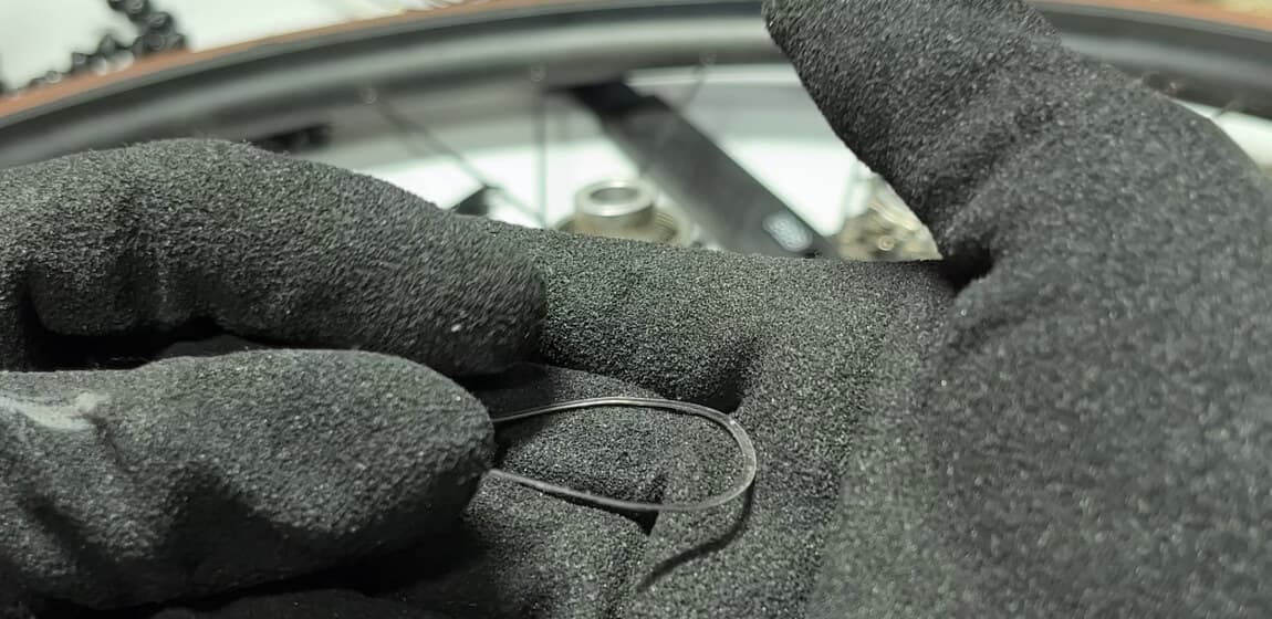 A bend / damaged adhesive ring