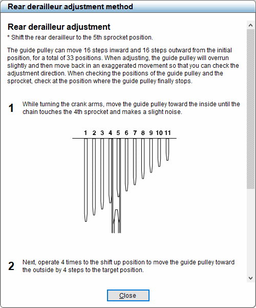 RD adjustment settings