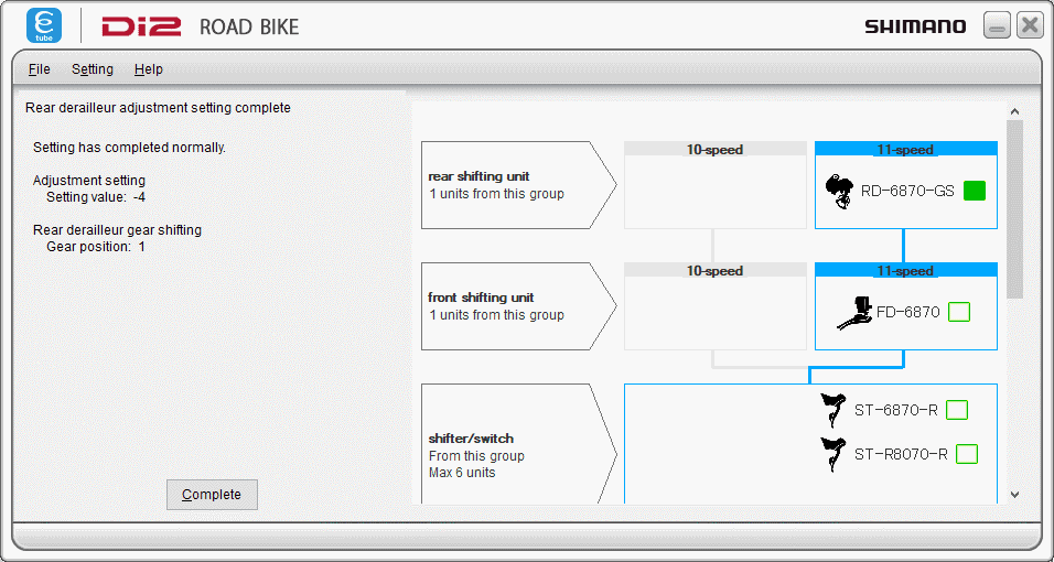 Saved the RD settings