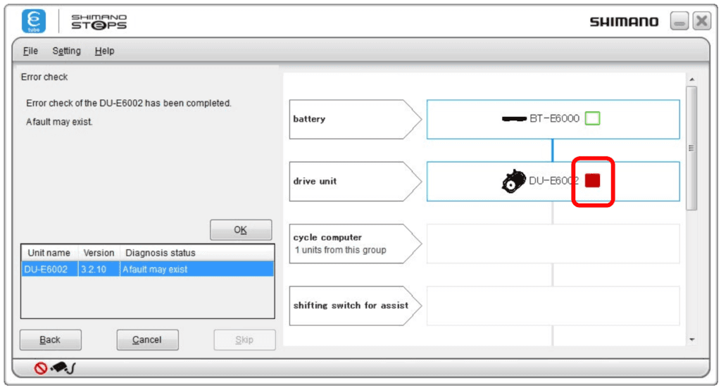 Run the battery check, a fault may exist