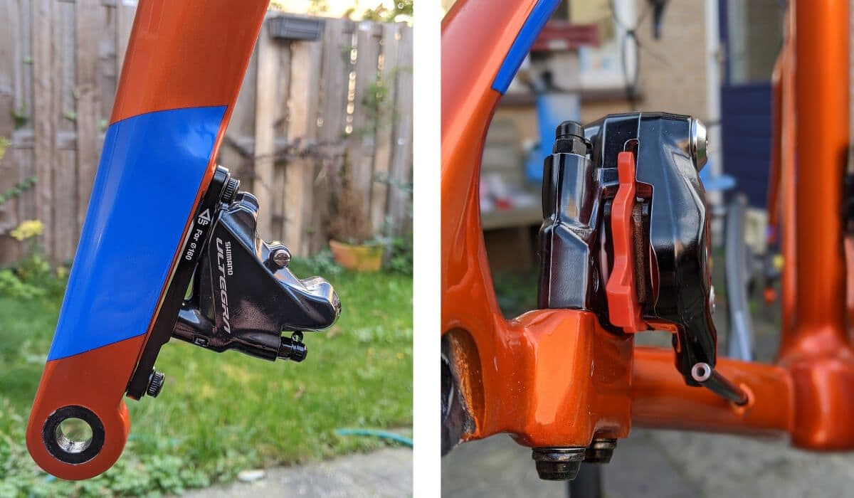 Brake calipers installed