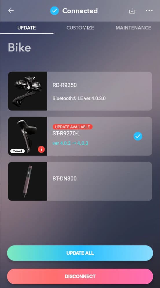 You can update shifters if you wire them to the battery