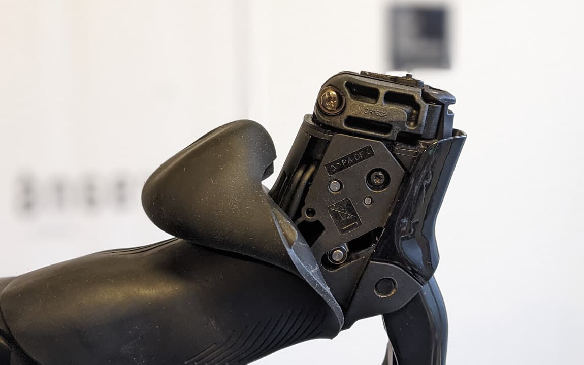 Shifter with the cover pulled back