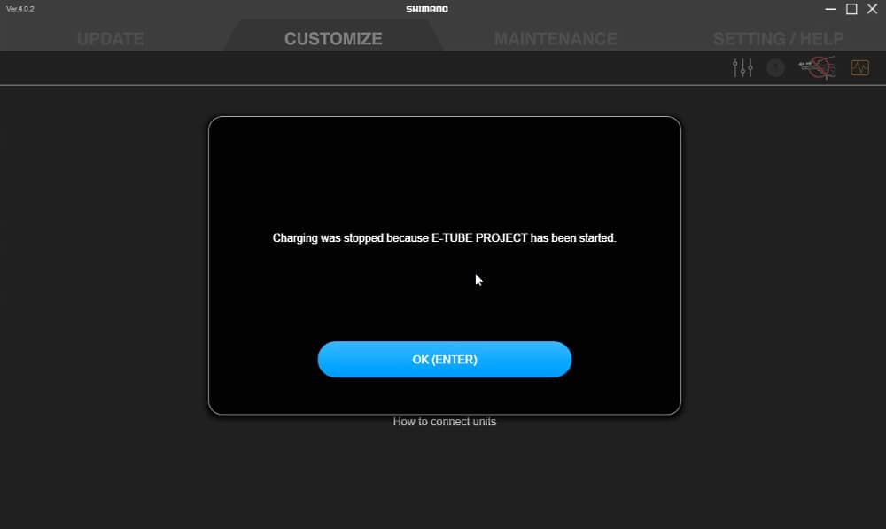 Charging was stopped