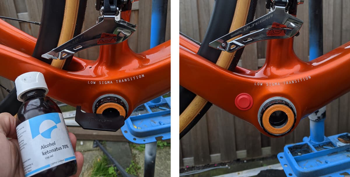 Stick the magnet onto the bike