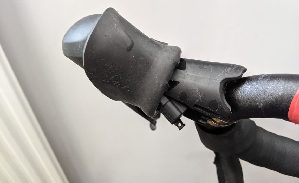 Connector block angled outward