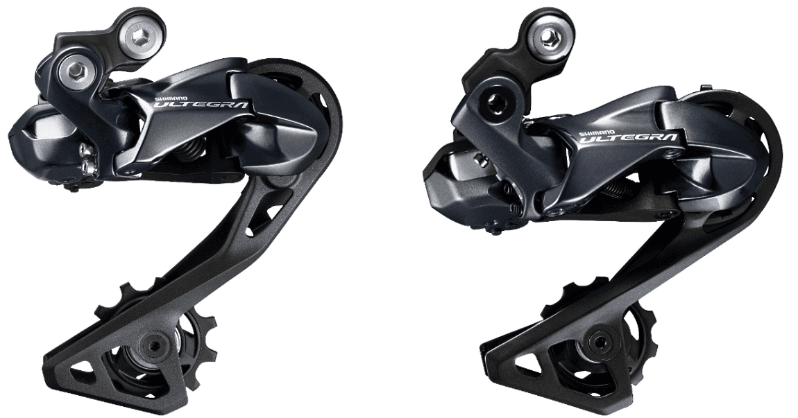 Two different Di2 rear derailleurs side by side