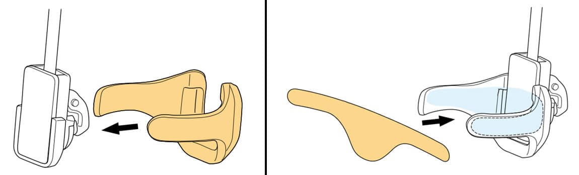 Remove the tape and install the shifter