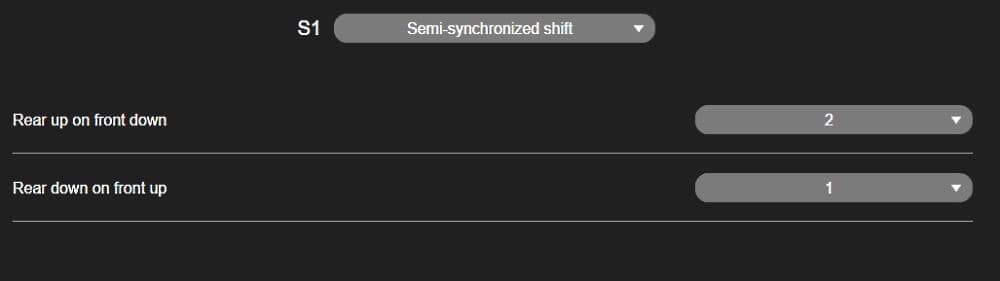 Shift up/down a number of gears