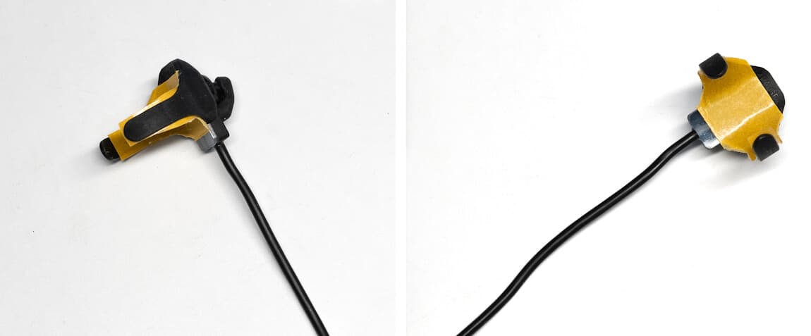 Clamp with double-sided tape