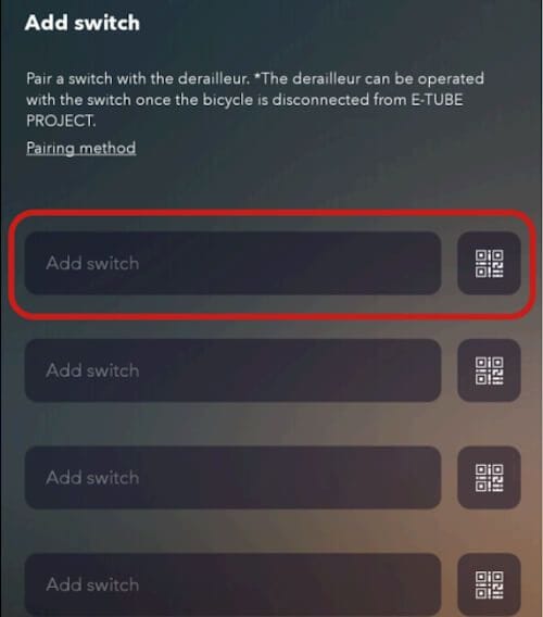Tap any of these boxes to pair a shifter