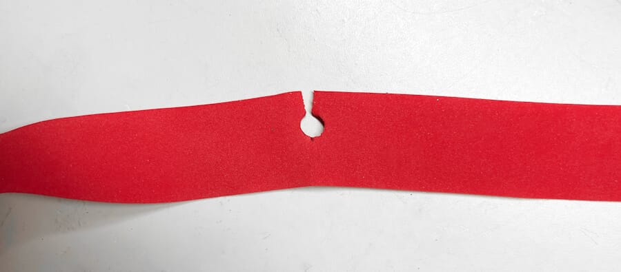 Torn handlebar tape
