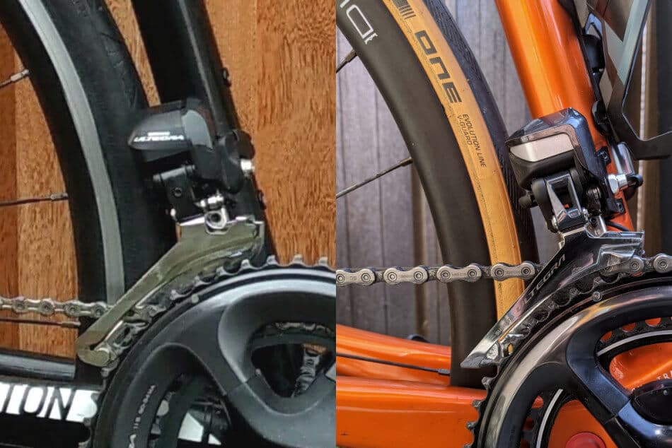 Front deraillerus side by side