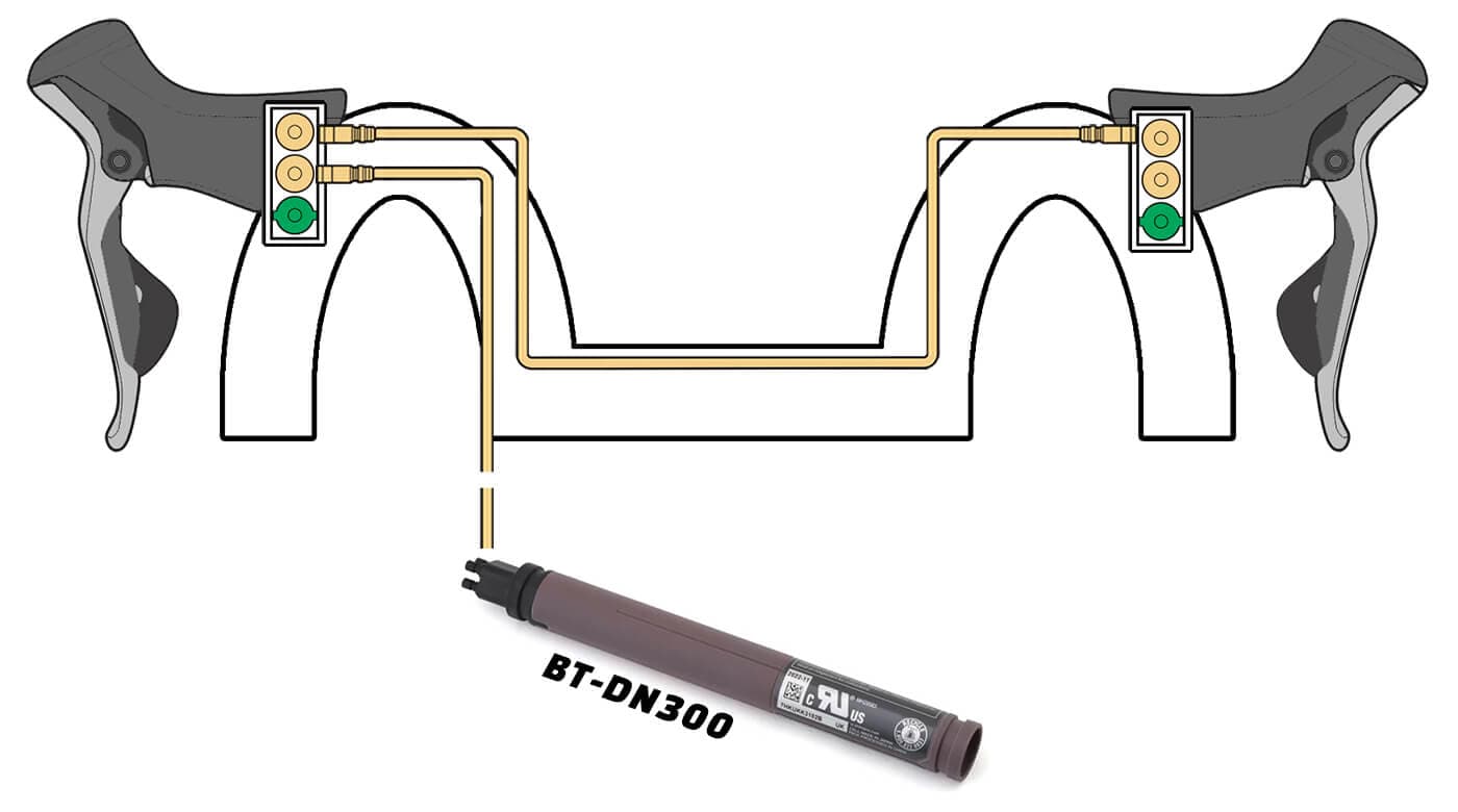 Wiring schematic for rim brake shifters only