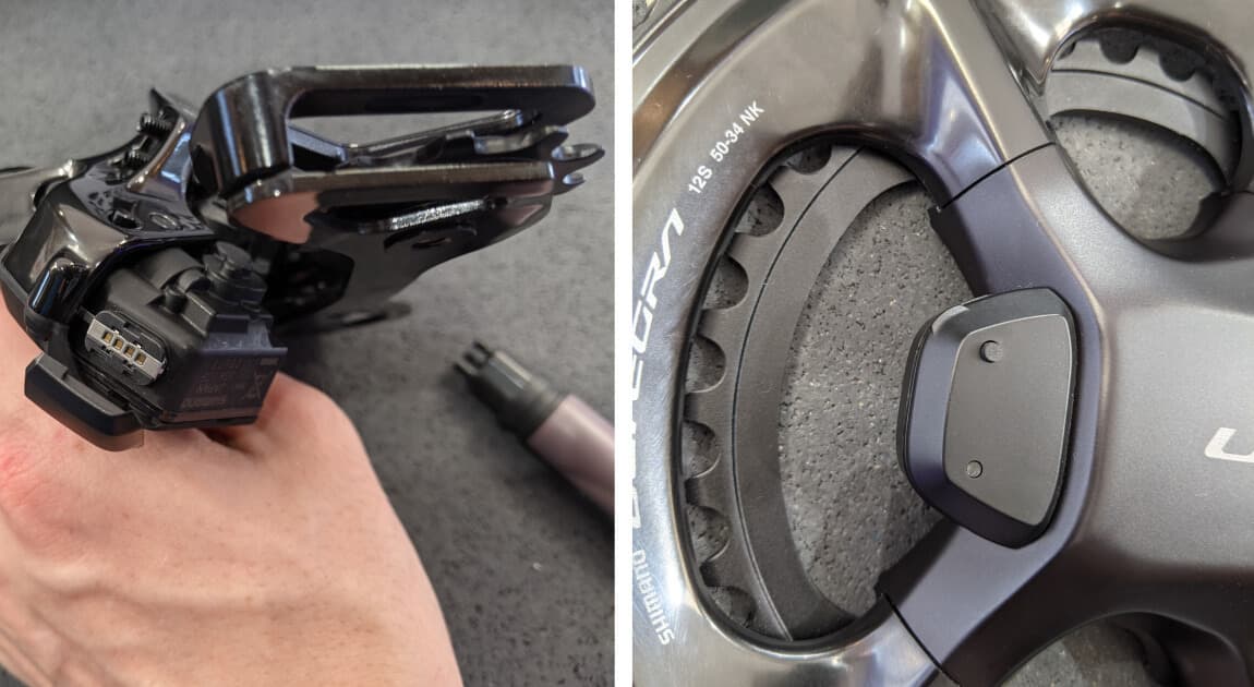 rear derailleur and power meter at Eurobike 2021