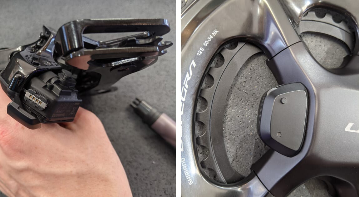 rear derailleur and power meter at Eurobike 2021