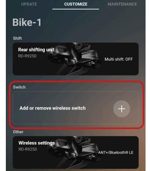 Add or remove wireless switch