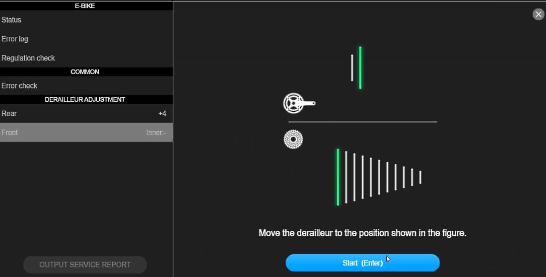 Move the gears to the correct position