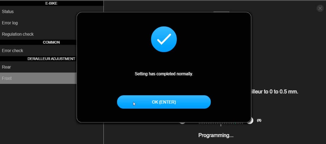 FD adjustment complete