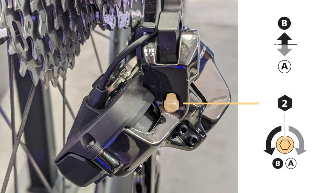 Adjust the B-screw to set the B-gap