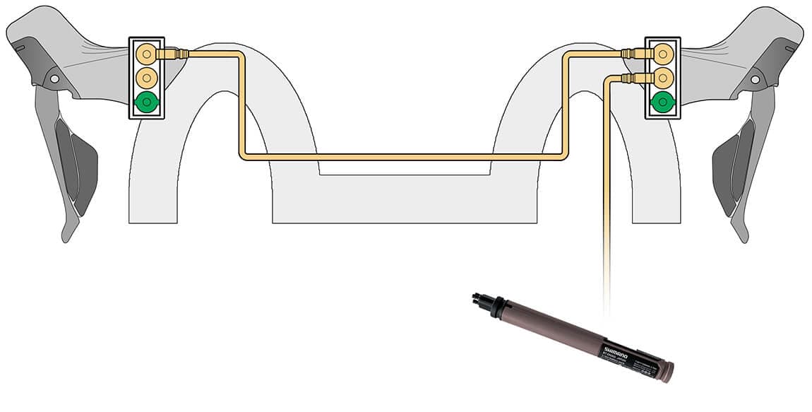 Rim brake shifter ports