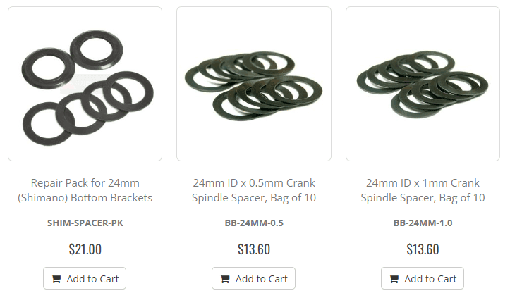 WheelsMfg make crank spindle spacers you can use to push the crankset out