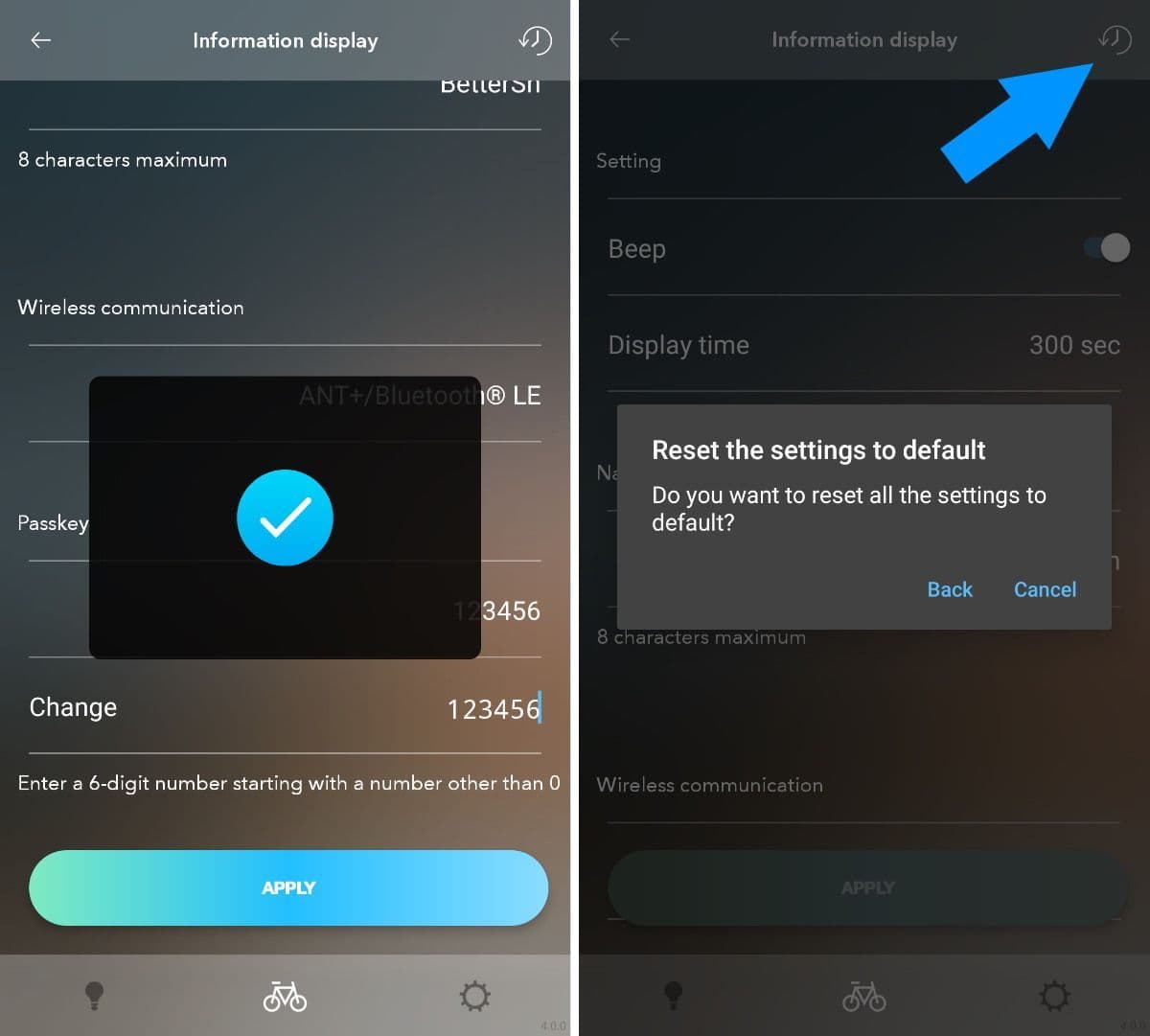 Restore the default passkey
