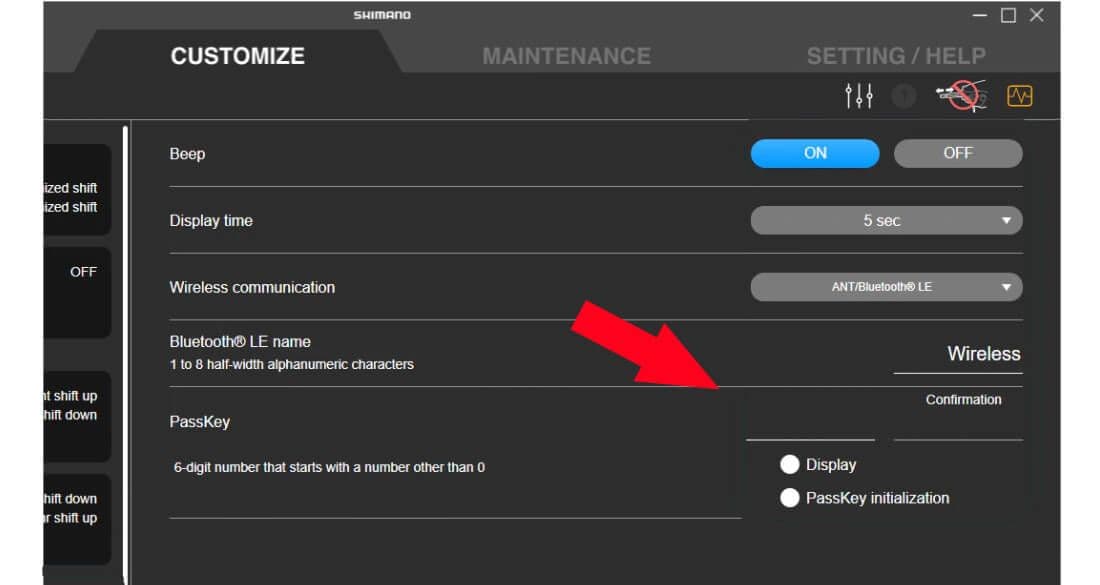 Change the passkey here