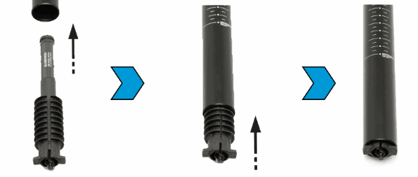 Complete the seatpost battery holder install