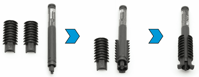 Install the battery holder onto the battery