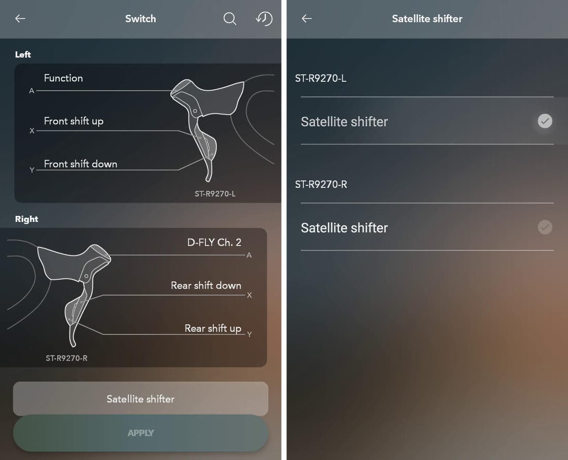 Set up satellite shifters