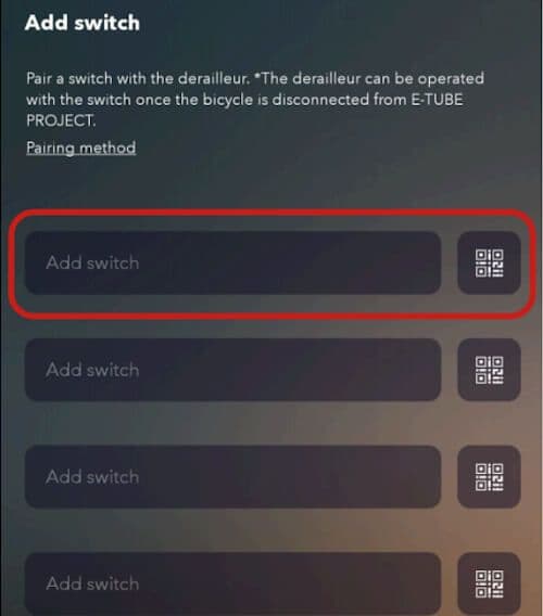 Tap any of these boxes to pair a shifter