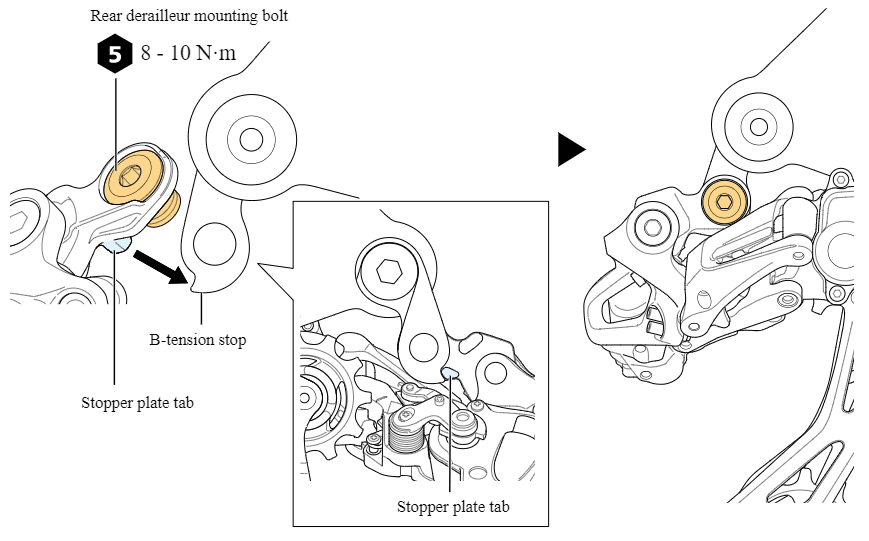 Standard mount rear derailleur
