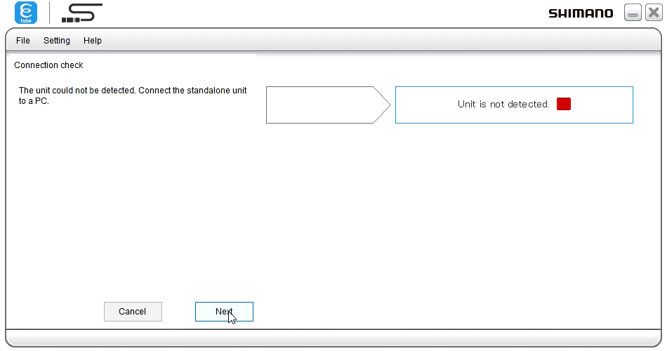 Unit is not detected