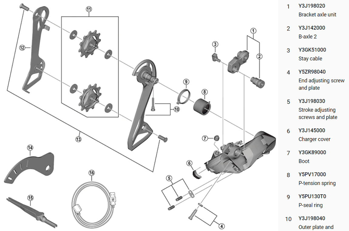Exploded view for RD-R8150
