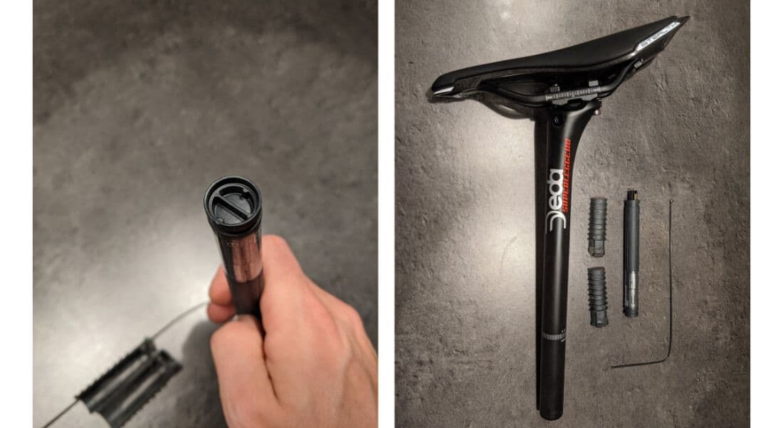 Success - the battery is removed from the seatpost!