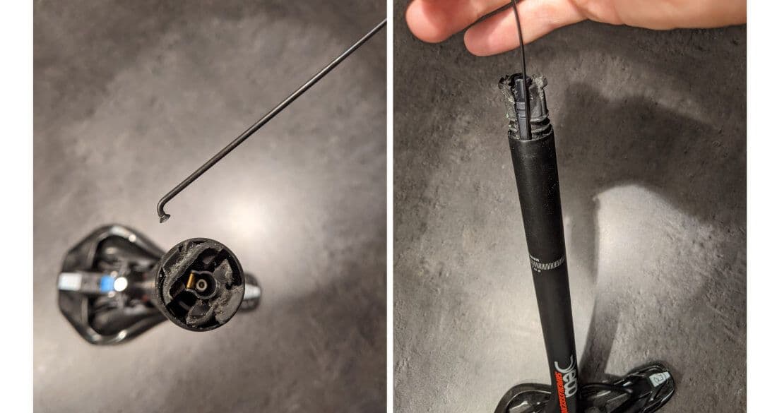 Slide a spoke past the battery