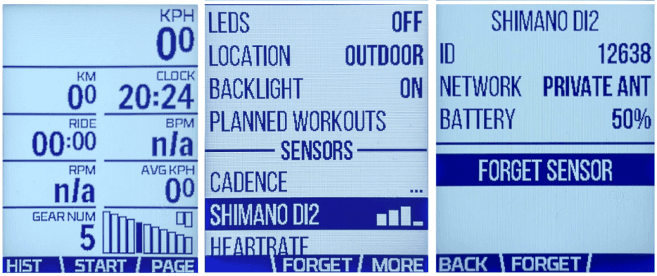 Sensor details on the wahoo itself