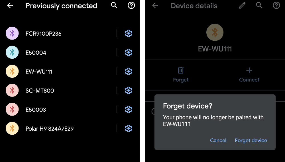 Forget Bluetooth device