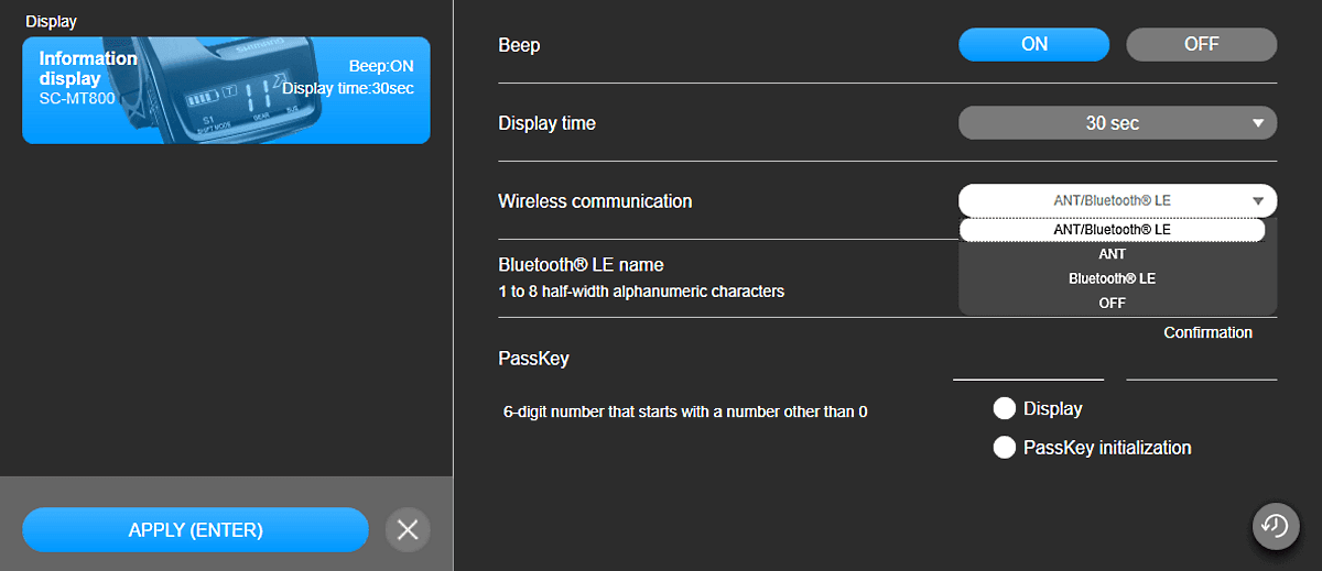 Set radio to bluetooth